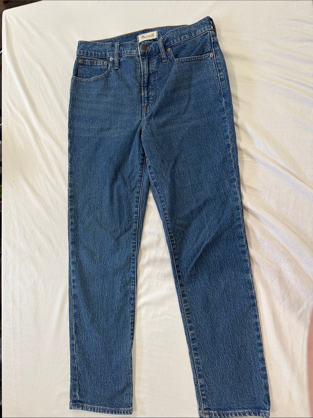 Madewell Women’s Slim Straight Dark Blue Denim Jeans